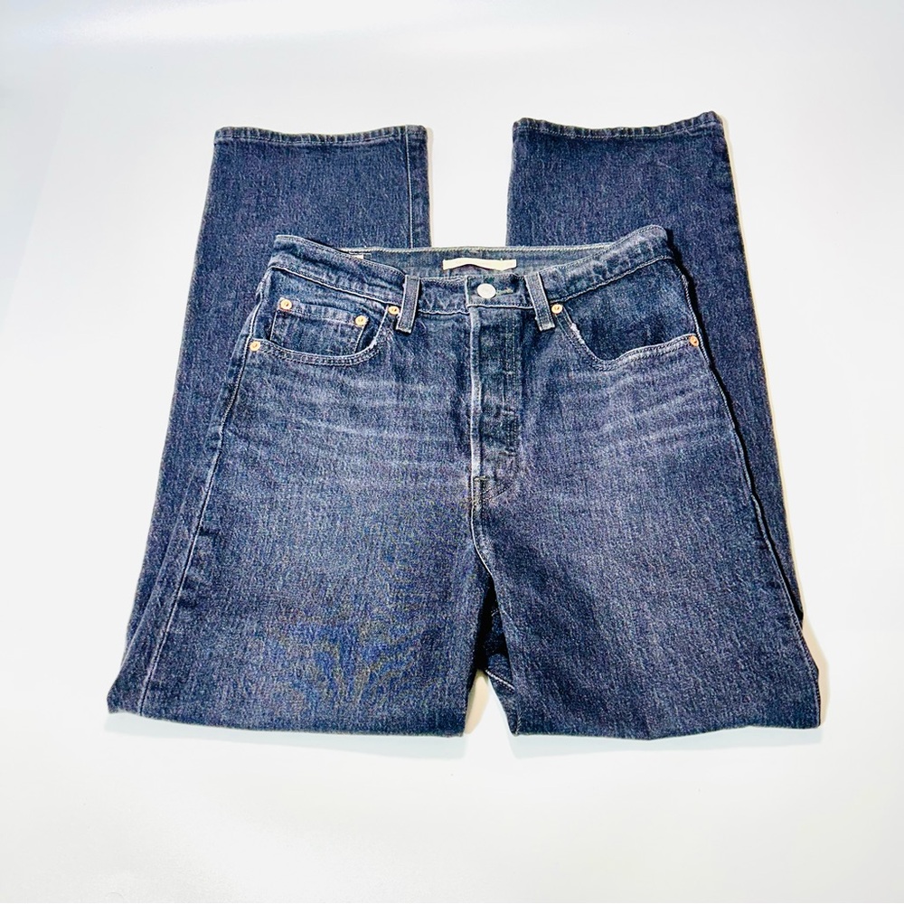Levi’s jeans Ribcage Straight leg jeans Premium buttonfly gray women Size 28 - Picture 2 of 12